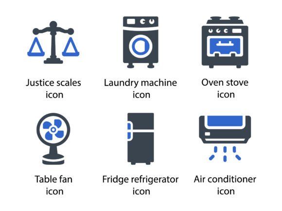 Appliances Icon Set 1: Design with Precision