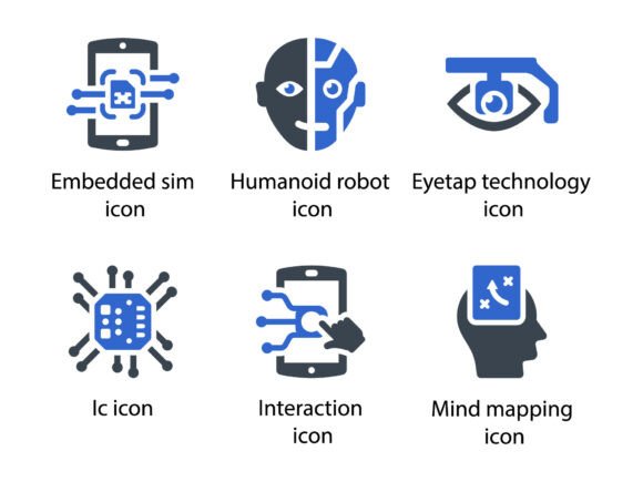 Artificial Intelligence Icon Set 4