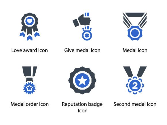 Awards Icon Set 6: Elevate Your Design Projects with Elegant Glyph Icons