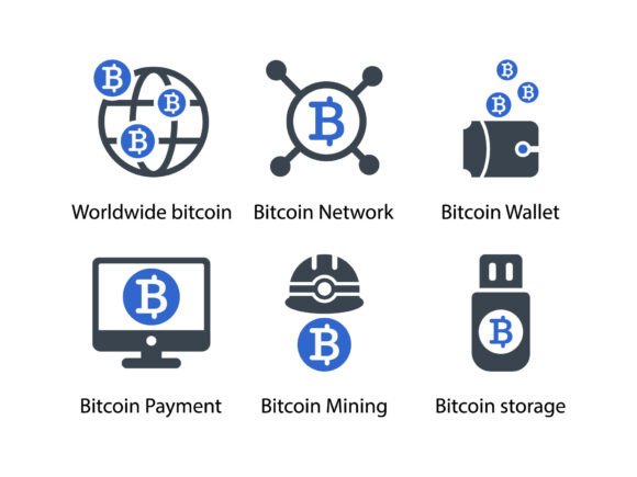 Bit Coin Icon Set 3