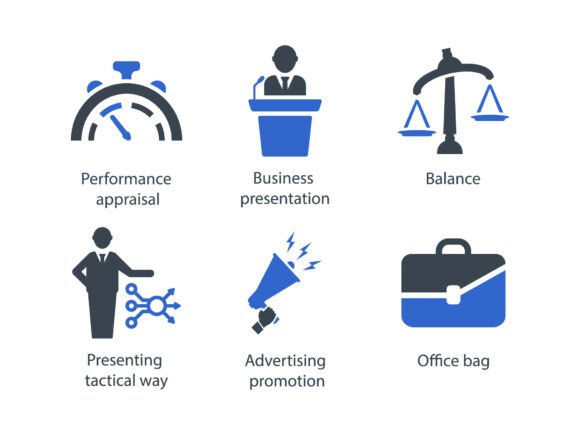 Business Management Icon Set 1: A Versatile Tool for Designers and Professionals