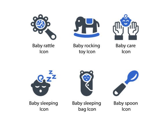 Childhood Baby Icon Set 4: A Versatile Toolkit for Designers and Developers