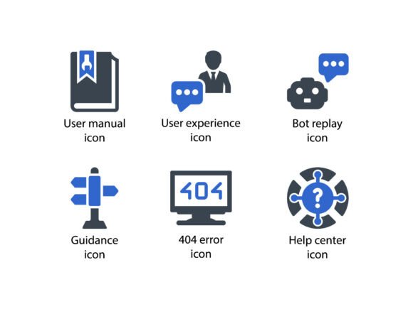 Customer Support Icon Set 8: A Versatile Resource for Designers and Developers