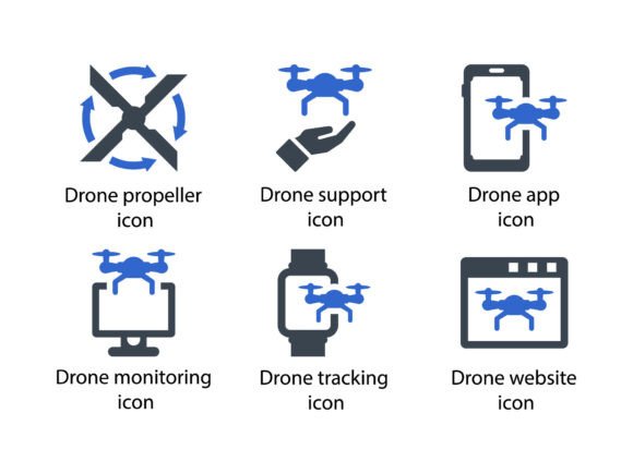 Drone Icon Set 7: A Versatile Tool for Modern Designers