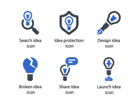 Idea Icon Set 4: A Strategic Tool for Visual Communication and Design Success