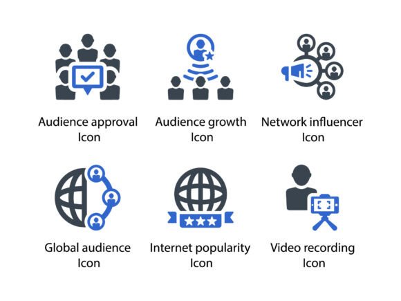 Influencers Marketing Icon Set 1
