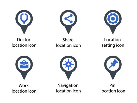 Location Pin Icon Set 2: A Versatile Tool for Designers and Professionals