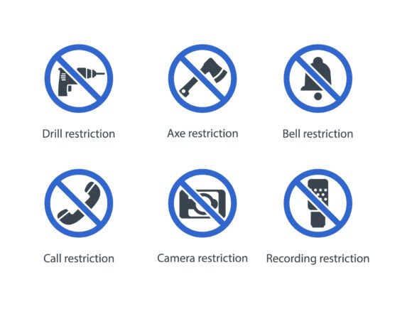 Restriction Icon Set 5: A Versatile Design Tool for Every Project