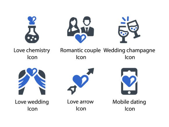 Romance and Love Icon Set 4: Enhancing Visual Communication with Beautiful Glyph Icons