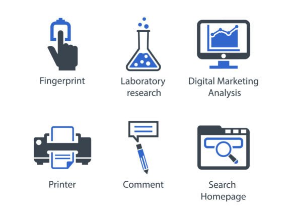 SEO Internet Blue Icon Set 13: A Versatile Resource for Design Professionals
