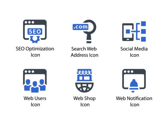 Seo Optimization Icon Set 4: Design Power for Digital Success