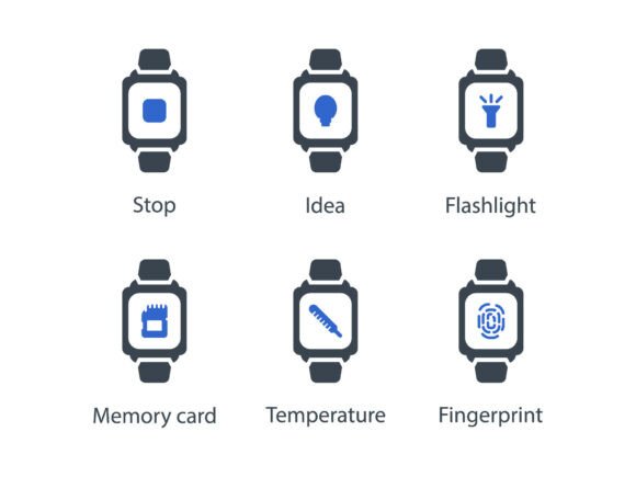 Smart Watch Icon Set 11: Sleek, Modern Design for Every Project