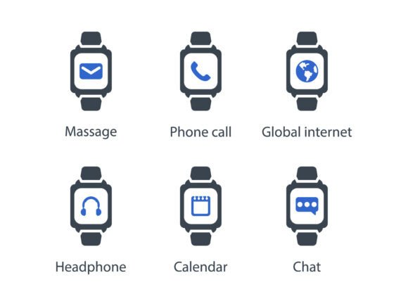 Smart Watch Icon Set 4: A Versatile Tool for Modern Designers